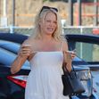*EXCLUSIVE* Pamela Anderson goes out for a Blue Bottle Coffee in Malibu