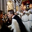 Antonio Banderas in procession with the Confraternity of María Santísima de Lágrimas y Favores in Málaga