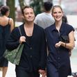 *EXCLUSIVE* Jude Law and Phillipa Coan hold hands during a romantic stroll in New York