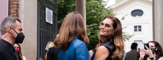 Italy: Celebrities at Milan Fashion Week