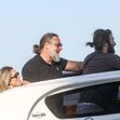 Hollywood Star Russell Crowe arrives in Venice with family during the 83rd Venice Film Festival.