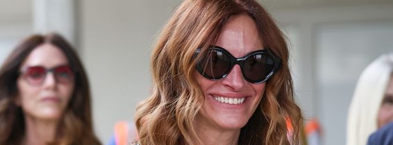 Julia Roberts Makes A Stylish Arrival At Venice Film Festival Wearing Custom Cardigan Honoring Luca Guadagnino ? 27 Aug 2025