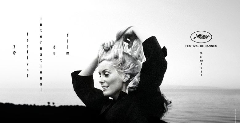 L'affiche officielle du 76ème festival international du film de Cannes avec Catherine Deneuve