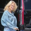 Pamela Anderson doubles the denim while visiting RE/DONE