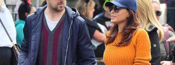 ** PREMIUM EXCLUSIVE RATES APPLY ** Eva Mendes celebrates her 45th birthday with her husband Ryan Gosling and two daughters at the happiest place on earth