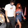 Stassie Karanikolaou &amp; Noah Centineo Hold Hands Leaving Their Halloween Costume Party