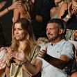 Antonio Banderas and Nicole Kimpel together with their twin sister Barbara Kimpel and her boyfriend the French actor Frederic Lerner enjoy the concert in Marbella Starlite of the famous Spanish singer-songwriter Joan Manuel Serrat