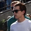 Tom Holland seen on set filming 'Spider-Man: Far From Home' on October 12, 2018 in New York City