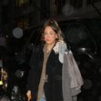 Kaley Cuoco spotted arriving at her hotel in rainy New York