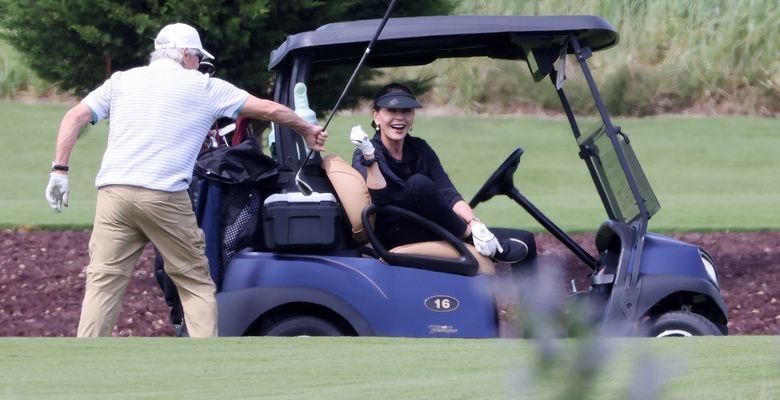 *PREMIUM-EXCLUSIVE* Happy Douglas! Michael Douglas and Catherine Zeta-Jones keep the Romance Alive on the Golf Course in Montecito, CA**WEB Embargo until March 31st, 2024, 12 PM EST**