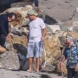 *EXCLUSIVE* Leonardo DiCaprio gets BEHIND the camera to snap pics of his dad and Al Pacino while out for a walk on the beach in Malibu - ** WEB MUST CALL FOR PRICING **