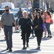 Hugh Jackman and his girls stop for lunch at Bar Pitti