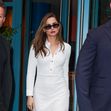 Ana De Armas steps out in white as she leaves her hotel to head to Good Morning America this morning in New York City