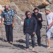*EXCLUSIVE* Leonardo DiCaprio gets BEHIND the camera to snap pics of his dad and Al Pacino while out for a walk on the beach in Malibu - ** WEB MUST CALL FOR PRICING **