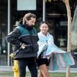 *EXCLUSIVE* Shia LaBeouf chats with a female friend while out for coffee