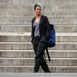 The American Actors Halle Berry and Mark Wahlberg are pictured out on location in London's Hyde Park filming scenes for the new Netflix film 'Our Man From Jersey'.
