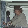EXCLUSIVE: Johnny Depp Leaves The Concert Area Tollwood With The Tourbus In Munich, Germany