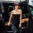 Dakota Johnson exudes elegance in a black Ferragamo dress at the Global Ambassadorship Celebration in NYC
