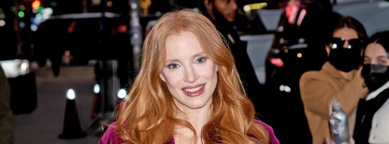 Jessica Chastain Arriving To ‘The Late Show With Stephen Colbert’