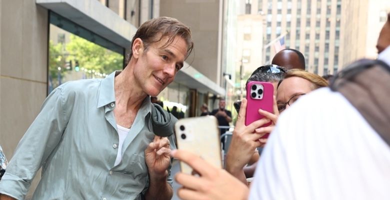 James Van Der Beek leaves the Today Show in New York