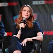 April Bowlby speaks onstage at HBO Max and DC's Doom Patrol and Titans panel during New York Comic Con 2022 on October 09, 2022 in New York