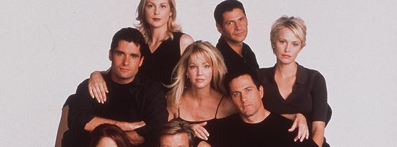 The 7Th Year Of Melrose Place (L) To R John Haynnes Newton Kelly Rutherford Rob Estes Heath