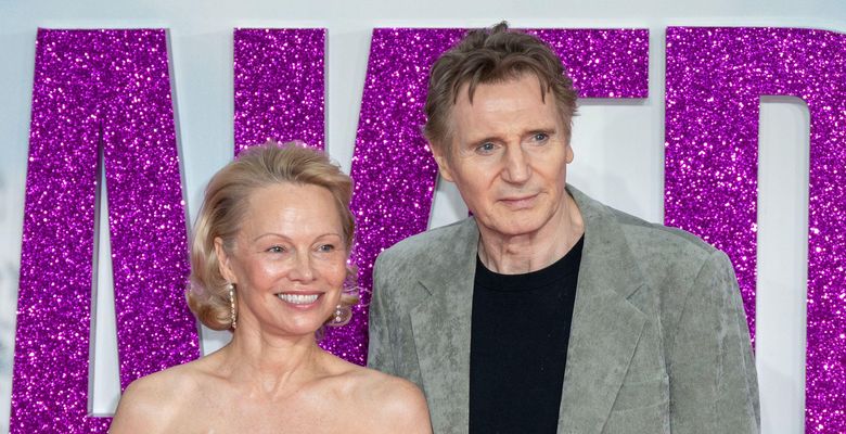 Pamela Anderson și Liam Neeson/ Profimedia