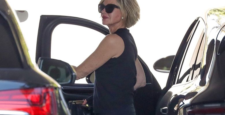 *EXCLUSIVE* Melanie Griffith Visits Dealer for Porsche Recall Check
