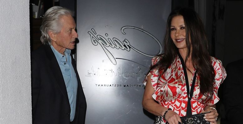 Catherine Zeta-Jones and Michael Douglas grab dinner at Craig's