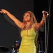 Kelis în timpul concertului din Londra/ Profimedia