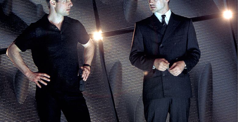 Colin Farrell și Tom Cruise în Minority Report/ Profimedia