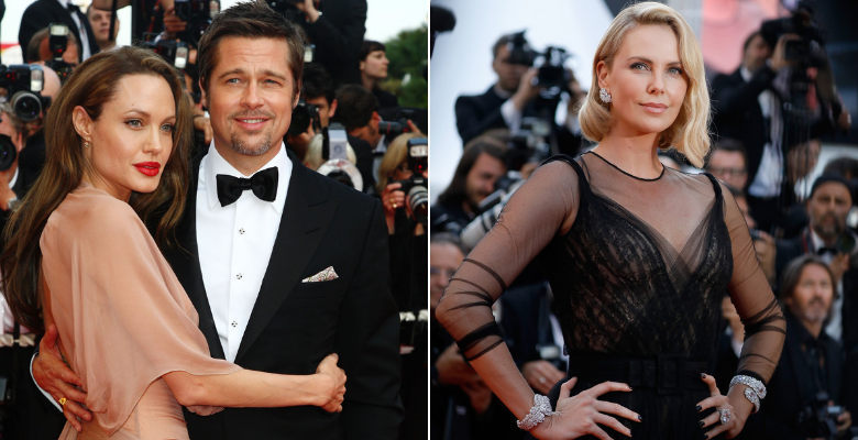 colaj foto cu angelina jolie brad pitt si charlize theron