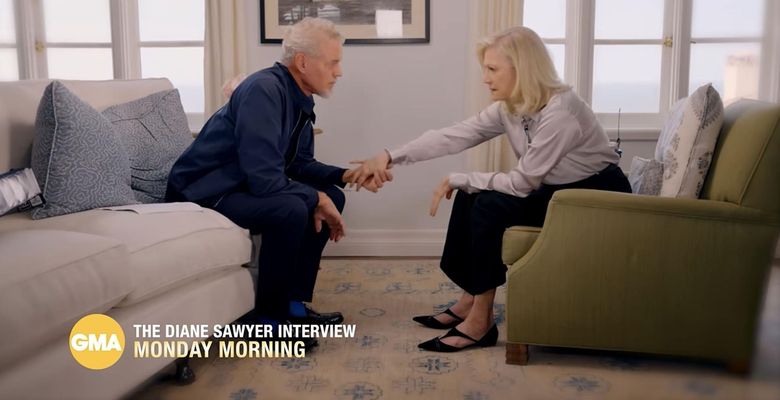 Eric Dane chokes back tears over ALS diagnosis as he sits down with Diane Sawyer for Good Morning America interview