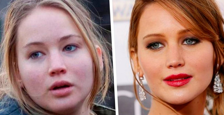 cu si fara machiaj jennifer lawrence