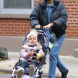 Russian model Irina Shayk and her daughter Lea Cooper walk home in West Village in New York City