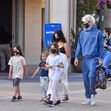 PREMIUM EXCLUSIVE:  Machine Gun Kelly and Megan Fox take Megan's three boys for a fun day out at Universal Studios Hollywood