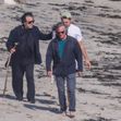 *EXCLUSIVE* Leonardo DiCaprio gets BEHIND the camera to snap pics of his dad and Al Pacino while out for a walk on the beach in Malibu - ** WEB MUST CALL FOR PRICING **