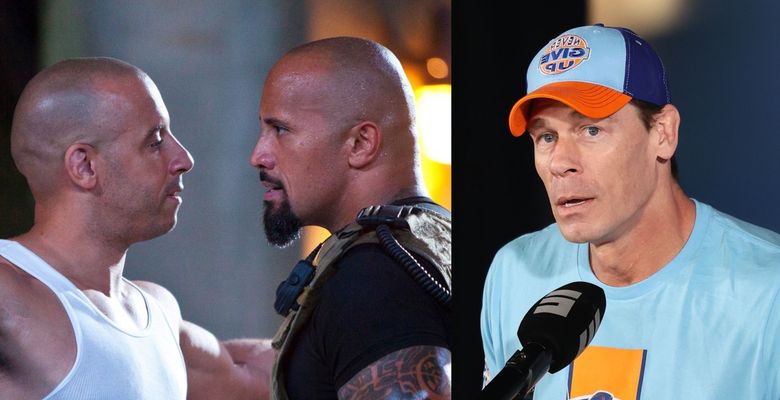 vin diesel, dwayne johnson, john cena