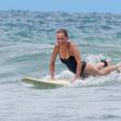 *PREMIUM-EXCLUSIVE* Sam and Lara Worthington hit the waves for a surfing session in Costa Rica