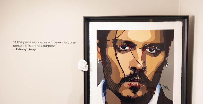 Johnny Depp self-portrait on sale