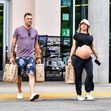 EXCLUSIVE: A Very Pregnant Sharna Burgess Shows Off Her Baby Bump While Grocery Shopping At Erewhon With her Boyfriend Brian Austin Green In Calabasas, CA.