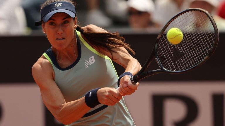 Rome, Italy. 13th May, 2024. Rome, Italy 13.05.2024: Madison Keys (USA) vs Sorana Cirstea (ROU) during Internazionali BNL 2024 Women's WTA 1000 Open tennis tournament in Rome at Pietrangeli. Credit: Independent Photo Agency/Alamy Live News