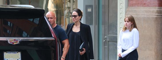 Angelina Jolie and Vivienne in New York