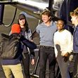 *EXCLUSIVE* WEB MUST CALL FOR PRICING  - Piloting a few friends on his chopper, The American All Action Hero Tom Cruise proves he has many strings to his bow by taking a few snaps of his guests as he arrived at the Battersea Heliport.