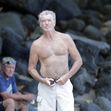 EXCLUSIVE: Pierce Brosnan takes off his shirt and takes a dip while in Hawaii