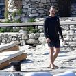 *EXCLUSIVE* The British actor Christian Bale was spotted on his holidays with his wife Sibi Blazic, their daughter Emmeline Bale, and their son Joseph during their sun-soaked family holiday in Mykonos.