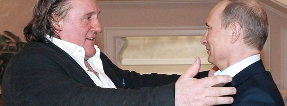 Gerard Depardieu și Vladimir Putin