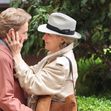 Martin Short and Meryl Streep share a kiss while filming "Only Murders in the Building" in New York