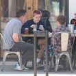 PREMIUM EXCLUSIVE Smiling Ben Affleck enjoys playing cards with kids