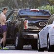 *EXCLUSIVE* Colin Farrell sports VERY short shorts for run around Coldwater Canyon Park